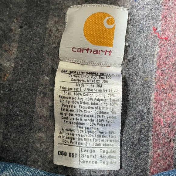 Vintage Carharrt C59 Duck Canvas Denim Chore Coat - Picture 5 of 10